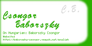 csongor baborszky business card